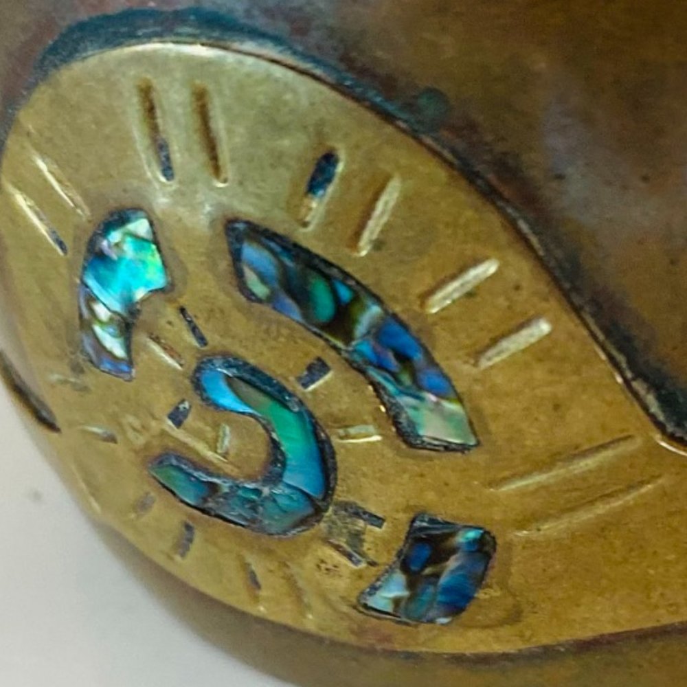 Vintage Luciano Mechoen Mexican Cuff Bras Bracelet - Picture 5 of 16